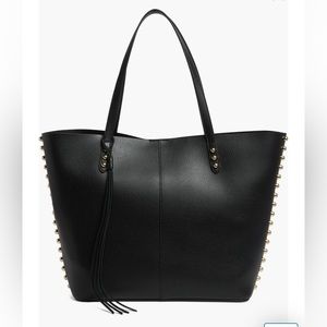 Rebecca Minkoff Domed Stud Tote Bag BLACK LEATHER